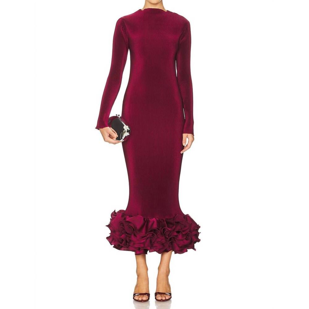 NEW L'IDEE campbell dress in wine